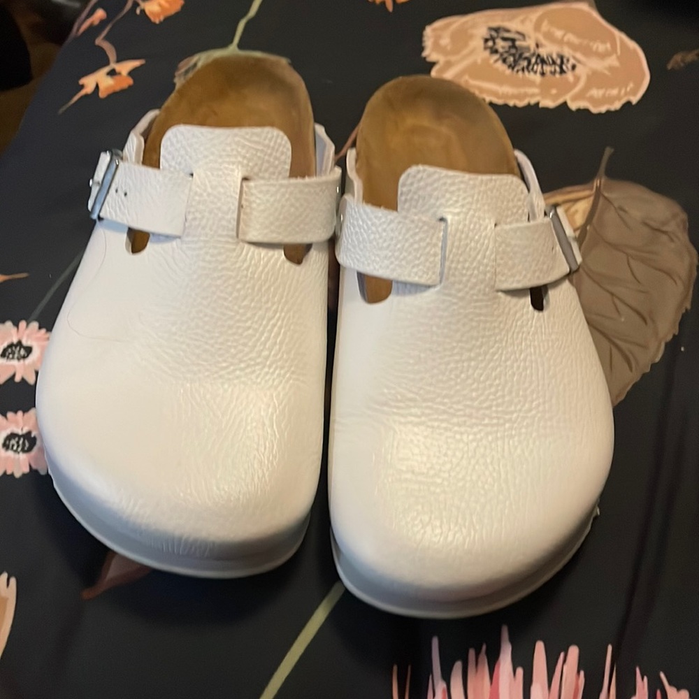 Leather clog Birkenstocks